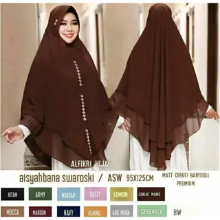 (COD)AQILA JILBAB)JILBAB CERUTY 2LAYER PAYET