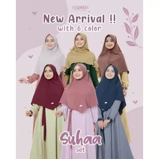 Gamis Dewasa Set Hijab Polos Busui - Suhaa Set Original by Silmee