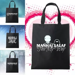 tas tote bag manhaj salaf this my way, (BISA CUSTOM) tas sunnah, tas salafi , tas muslim, tas santri, tas rohis, tas dakwah , tote bag polos, tote bag sunnah, tote bag salaf, tote bag muslimah, tote bag muslim, tote bag santri, tote bag custom, tas custom