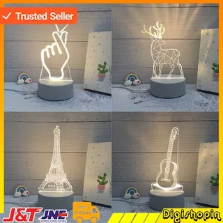 [PROMO] Lampu 3D LED Transparan Design / Lampu Hias / Lampu Love / Lampu Tidur Model I love U / Lampu Meja / Lampu Hias Iron man Bulan Bymax dll
