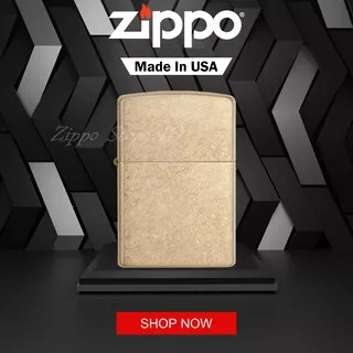 Zippo Original Armor Tumbled Brass 28496 Made In USA