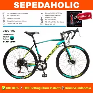 Sepeda Balap Roadbike ODESSY MT 1010S 700C Steel 14 Speed Rem Cakram