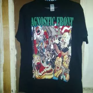 Kaos band Agnostic Front tag gildan premium / Agnostic Front - cause for alarm /kaos gildan