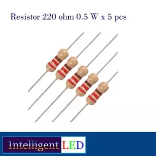 Resistor 220 ohm 0.5 W x 5 pcs