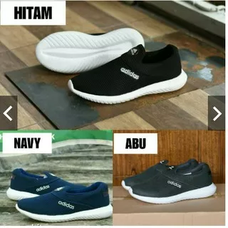 Sepatu Sport Santai Adidas Slip On Slop Casual Tanpa Tali / hitam / biru navy / abu abu