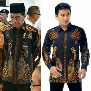 Kemeja Batik Pria Lengan Panjang Baju Batik Jokowi Pesta Batik Formal Kerja Paspampres M L XL XXL