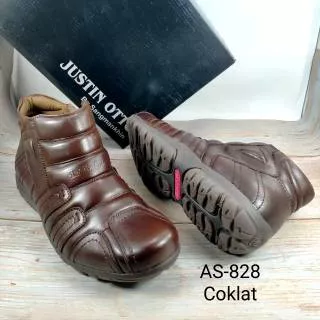 SEPATU BOOTS KULIT ASLI PRIA JUSTIN OTTO AS-828