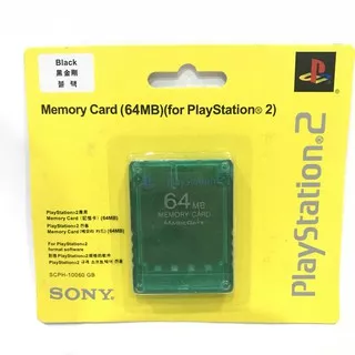 MC MMC memory memori card PS 2 PS2 64MB 32MB 16MB 8MB ORI HITAM LAMPU