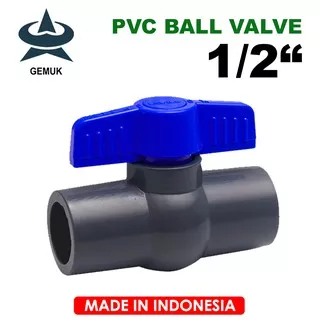 BALL VALVE PVC 1/2 INCH / PENYAMBUNG PARALLON STOP ALIRAN AIR / PENGATUR ALIRAN AIR