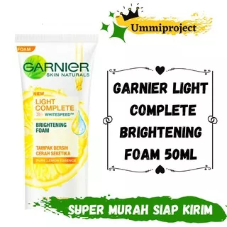 Garnier Light Complete Brightening Foam 50ml Sabun Muka Garnier Facial Foam Garnier