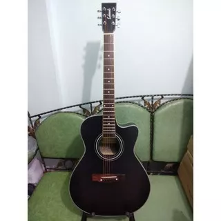 Gitar Akustik Elektrik Merk Lakewood Warna Hitam Doff Equalizer Tuner String Jakarta Murah
