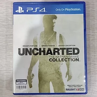 Kaset Uncharted The Nathan Drake Collection bd Ps4 Uncarted 1 2 3 game playstation ps 4 123 games uncrated uncrathed unchatred drake’s fortune among thieves 3 deception golden abyss region 3 reg3 reg 3 asia asian fortune hunter fight for fortune