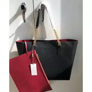 TAS C224 *CHARLES N*KEITH CNK CHAIN SHOPPER BAG / TOTE BAG