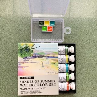 M. Graham Shades of Summer Watercolor Set 5 Colors 0.5ML Tube Mini Pan