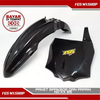 PAKET SPAKBOR DEPAN KX 85 DAN PAPAN NOMOR KX 85 KAWASAKI KX85