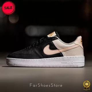 NIKE AF1 BLACK PINK BEIGE ORIGINAL 100% - NIKE AF1 ORIGINAL 100% - SEPATU NIKE ORIGINAL 100% - SNEAKERS ORIGINAL 100%