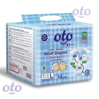 OTO Adult Diapers Popok Dewasa Perekat ukuran L isi 14 uk 91cm-127cm