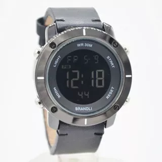 BRANDLI JAM TANGAN PRIA DIGITAL ORIGINAL BL011 TALI KULIT DIAMETER 5CM INCLUDE BOX BISA COD