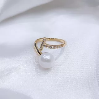 Cincin mutiara tawar asli / Cincin lapis emas 18k / cincin mutiara asli lombok / cincin allsize / mutiara asli /cincin simple / aksesoris mutiara lombok / kalung / cincin /gelang /aksesoris