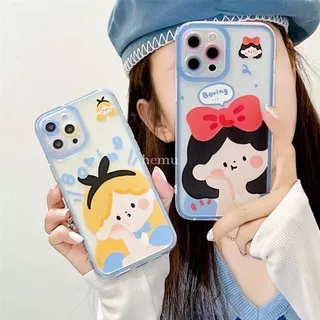 Casing Iphone HP Case Iphone Disney Princess Softcase Alice in Wonderland Snow White Princess TPU Phone Case Soft Case For iPhone X Xr Xs 11