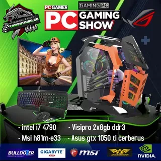 Pc Gaming Fullset intel core i7 4790 SSD 256GB VGA Asus gtx 1050 + Monitor Siap Pakai Garansi Jakarta pc gaming fullset cpu gaming komputer  pc editing video  pc gaming fullset murah  ssd  ryzen 5 3600  pc gaming ryzen 5 ryzen  pc ryzen 5 3400g  amd ryzen