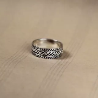 Cincin Perak Bakar Bali Silver 925