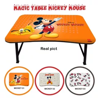 Meja Lipat Karakter MICKEY MOUSE / Meja Belajar Anak / Meja Laptop / Magic Table Karakter