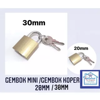 Gembok Koper Gembok Mini Gembok Tas Koper Kecil 20 mm Freed Gembok Kuning Kecil Gembok Premium