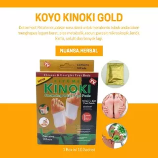 Koyo Kaki Kinoki Gold Foot Pads | Koyo Kinoki Gold Perbox