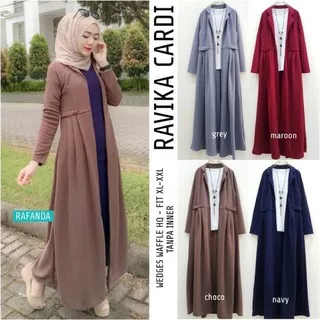 LONG CARDIGAN WANITA MURAH RAVIKA LONG VIKA CARDI OUTER BUSUI BUMIL MOSCREPE PREMIUM