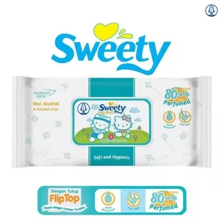 SWEETY Baby Wipes isi 80+4 Non Perfumed dan Perfumed / Tissue Tisu Basah Sweety Non Alkohol