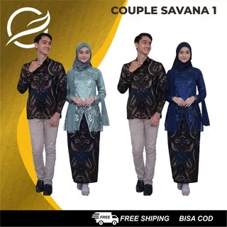 Kebaya batik couple savana 1, kebaya lamaran, seserahan, kebaya tunangan, kebaya wisuda, couple brukat setelan atasan batik, pakaian wanita terlaris, batik modern terlaris batik kondangan, baju wanita, set couple batik, kebaya tunik