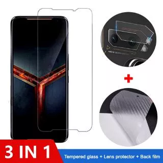 3-in-1 Asus ROG Phone 2 Tempered Glass 9HScreen Protector for ASUS ROG Phone 2 II ZS660KL 2.5D Glass Film