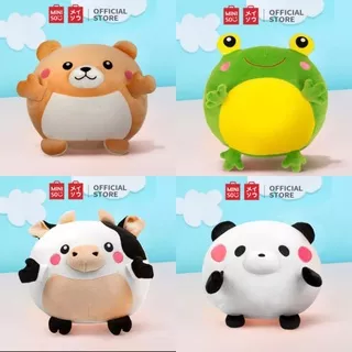 Mainan Miniso Mewah Seri Tumbler // Boneka sapi, panda, katak, bear miniso life