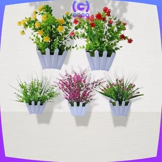 GOGO-C290 - C295 Tanaman Bunga Hias Plastik Artificial Flower Decoration Ornamen Pot Bonsai Pajangan Dekorasi Rumah Bunga Hiasan