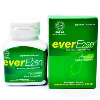 Ever E 250 IU 30 Soft Capsul/ Vitamin E/Vitamin E 250 IU/Vitamin Kulit/Antioksidan