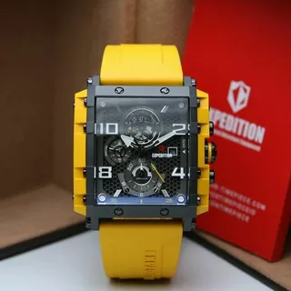 JAM TANGAN PRIA EXPEDITION 6757 / E6757 YELLOW BLACK RUBBER ORIGINAL