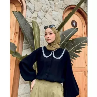 BLOUSE POLOS WANITA/KELLI TOP BLOUSE SHIRT RENDA FASHION HITS WANITA/BAJU WANITA TERBARU 2021/ BAJU KEKINIAN/KELLI BLOUSE/BLOUSE PREMIUM KEMEJA WANITA MURAH BERKUALITAS/KEMEJA WANITA BISA COD