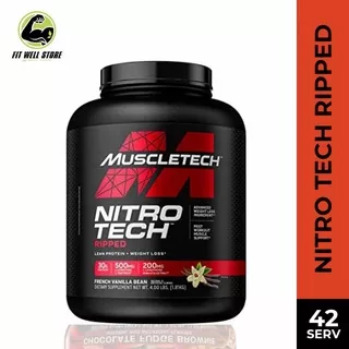 Nitrotech Ripped 4 Lbs Nitro Tech Ripped Whey+Fat loss Whey Protein ANS Diablo Protein