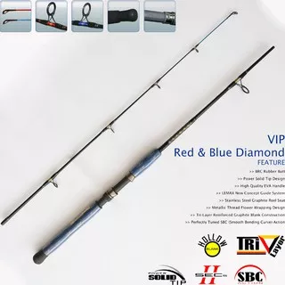 Joran Lemax VIP Blue Diamond 502 & 562 Spinning 150cm & 165cm (Joran Sungai/Kolam/Spinning)