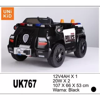 Mainan Anak Mobil Aki Police Car Unikid UK 767 Mobil Polisi (Khusus Indah Cargo)