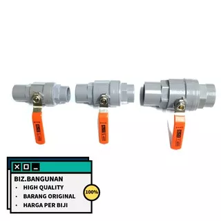 BALL VALVE PVC BLITZ 3/4 INCH GAGANG STAINLESS - BALLVALVE STOP KRAN 3/4 IN