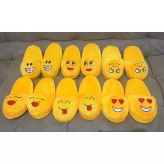 Sendal Sandal Tidur Boneka Kamar Rumah Murah Emoticon Emo Emot Emoji 