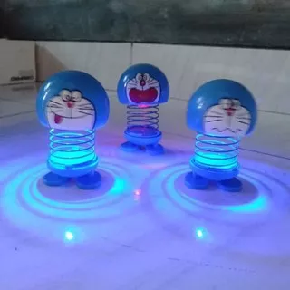 Boneka Perr Goyang Kepala Emoticon Doraemon Spring Shaking Toys Doraemon Pajangan Mobil