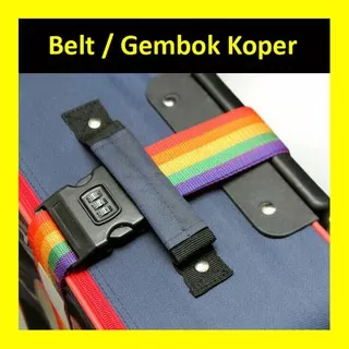 Travel Rainbow Luggage Coded Lock Suitcase Belt / Tali Koper Password Pelangi Warna