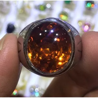 Cincin Tanam Batu Red Fire Opal Top Quality