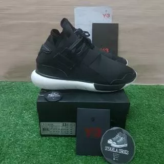 SEPATU ADIDAS Y3 QASA HIGH BLACK WHITE