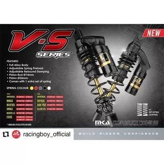 (RCB) VS SERIES BLACK - 330MM & 305MM SHOCK TABUNG NMAX OLD 2020/ AEROX