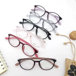 Frame kacamata model bulat Dior TR90 6019 size 49-17-140/pria dan wanita bisa antiradiasi blu-ray photocromic