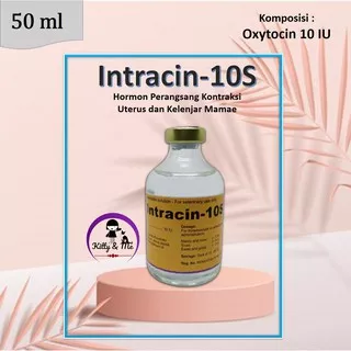 INTRACIN 50 ml Hormon Kontraksi Uterus & Kelenjar Susu Hewan Ternak Sapi Kuda Anjing Kucing Oxytocin
